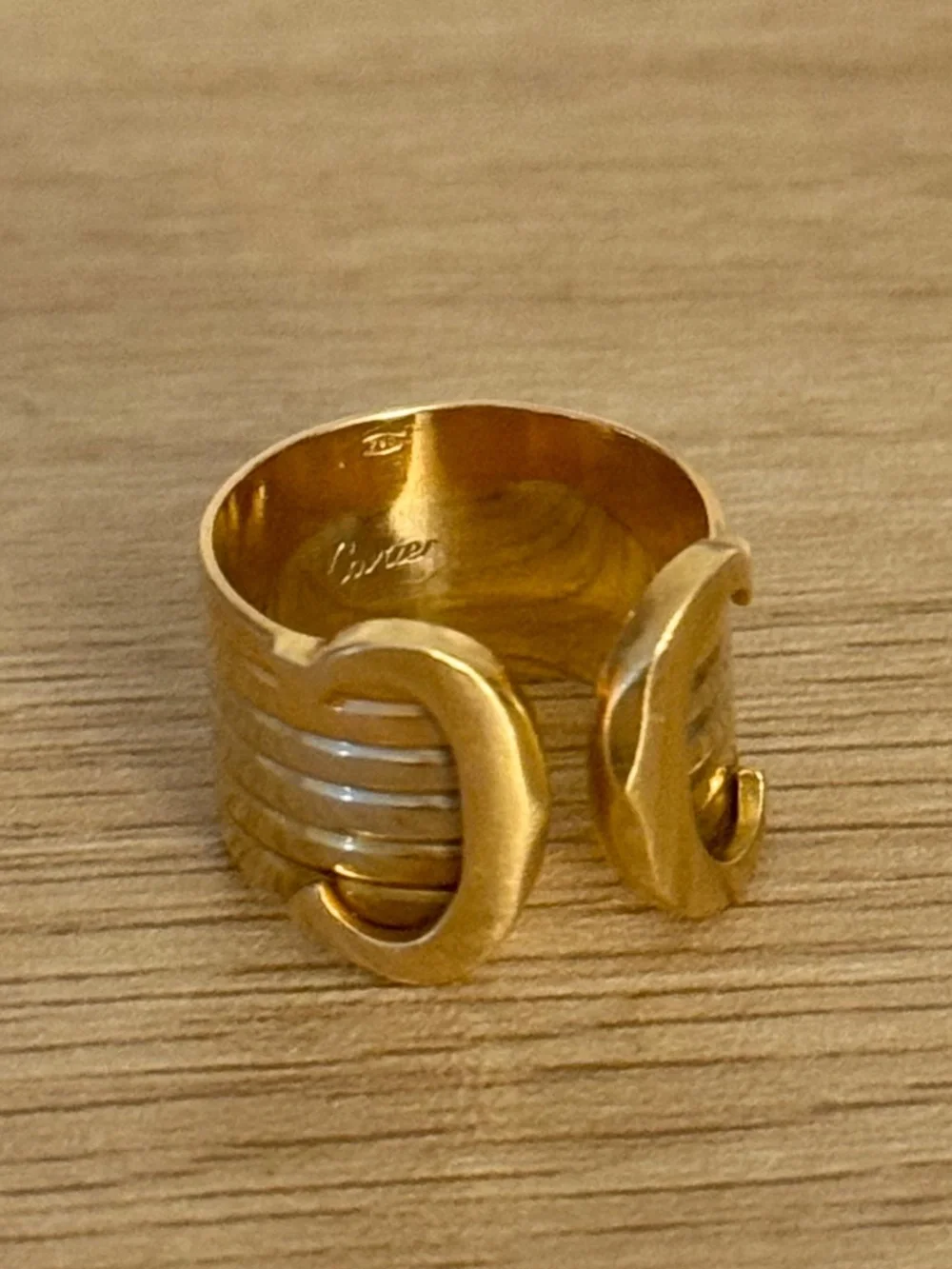 Cartier Vintage Double C de Cartier Ring - Size 45
